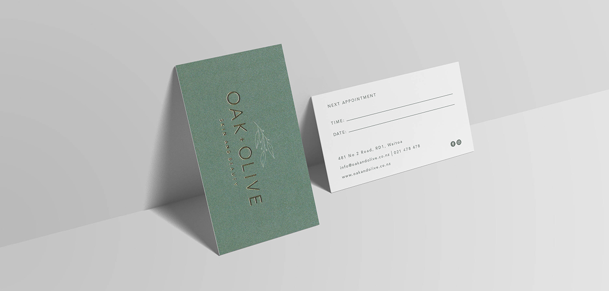 Graphic Design - Oak + Olive Business Cards