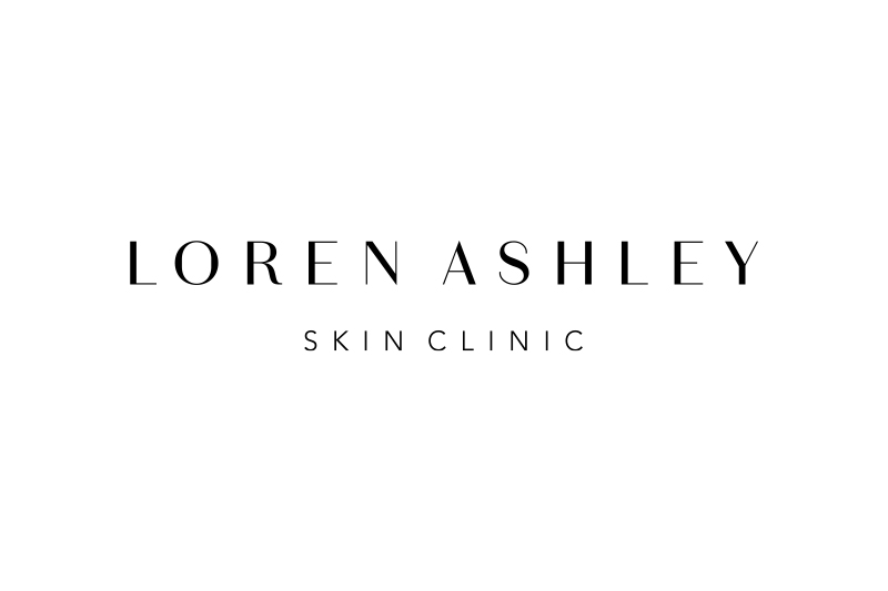 minimalist chic skin clinic logo black text white background