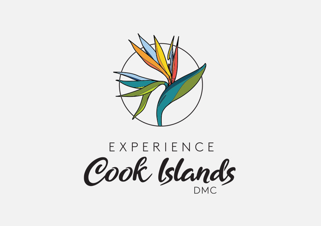 Cook Island round floral creation colourful logo