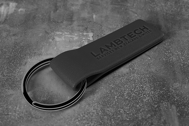 Lambtech Services black keyring marble background