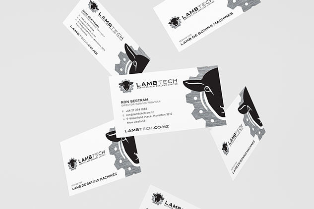 Black white business card flying through the air