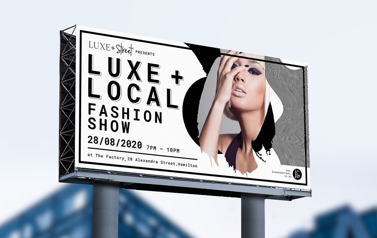 Graphic Design - Luxe and Local billboard