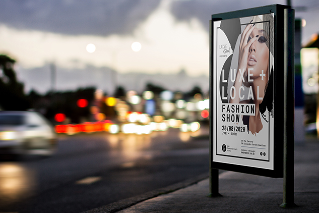 Graphic Design - Luxe and Local bus shelter branding