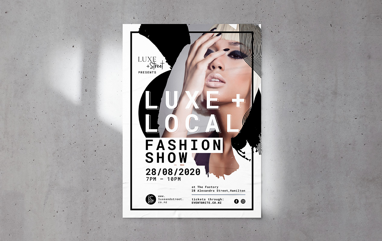 Graphic Design - Luxe and Local A3 poster design
