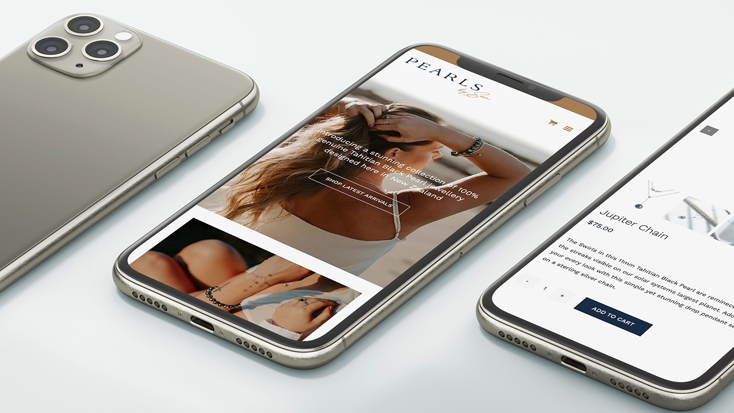 Pearls by Eva Website Design Mobile Responsive