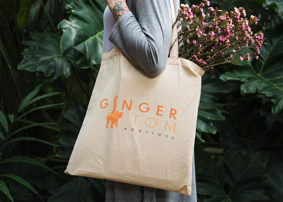 ginger tom boutique logo design, Ashleigh May Design