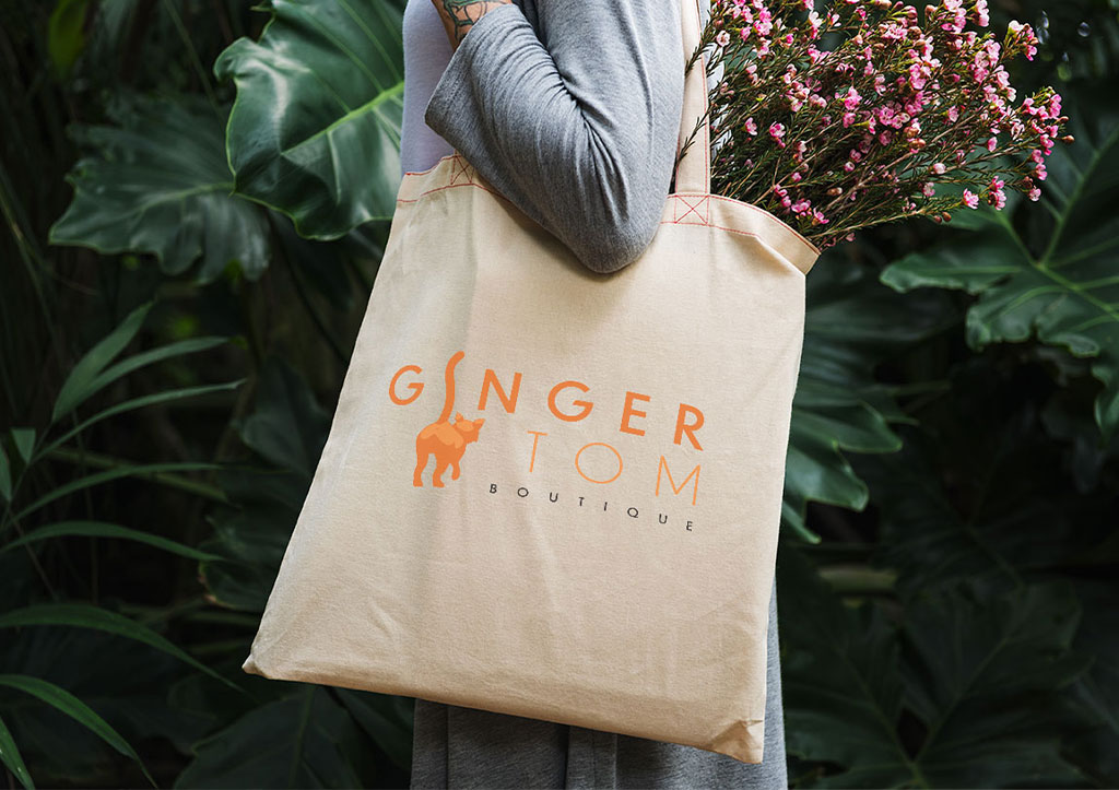ginger tom boutique logo design, Ashleigh May Design