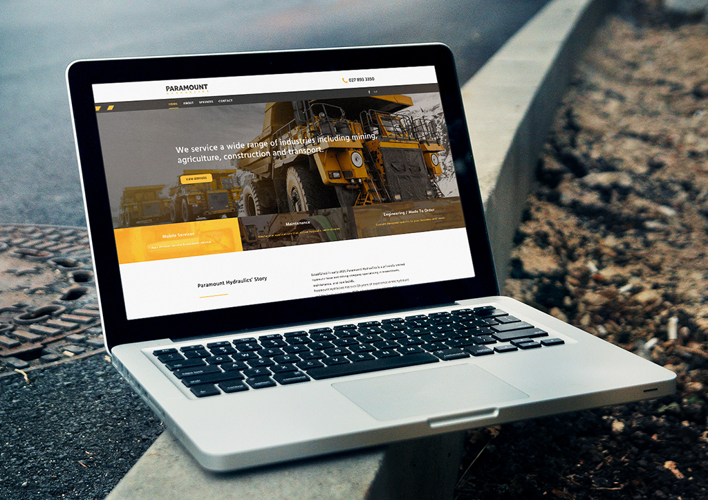 paramount hydraulics website design