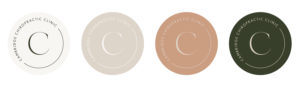 cambridge chiropractic clinic logo design colour palette