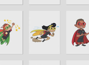 kio kio school character illustrations school values, Ashleigh May Design