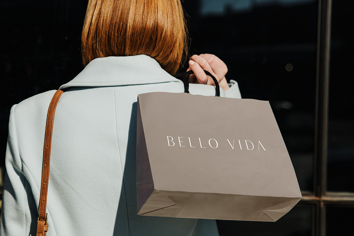 Bello Vida Logo Design on bag