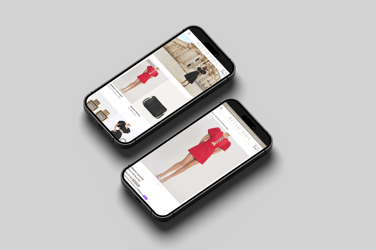 Bello Vida Shopify Ecommerce Website Mobile
