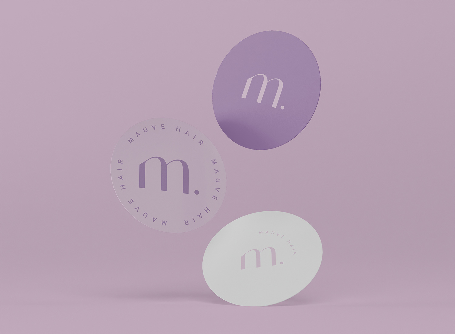 Mauve Hair Logo Design Brandmark sticker